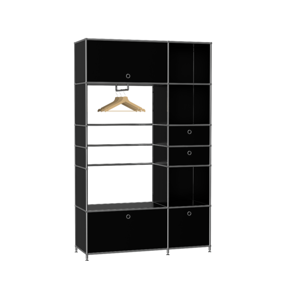 Wardrobe black 115x40x195cm