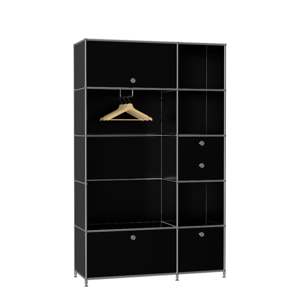 Wardrobe combination black 115x40x195cm