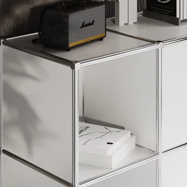 Sideboard in Weiss mit  2 Klappen, 1 Schublade - Image 4